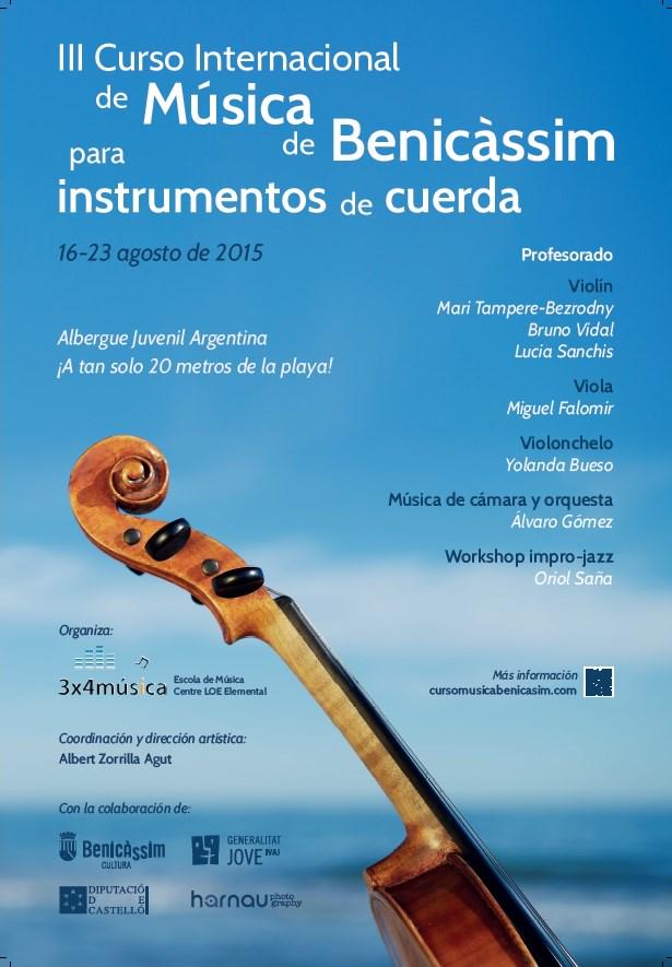 Este verano, en Benicàssim, III Curso Internacional de Música para instrumentos de cuerda. No te lo pierdas!