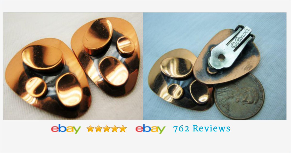 _VINTAGEJEWELRY's tweet image. #RENIOR SIGNED #copper VINTAGE EARRINGS #ATOMIC #MIDCENTURY #MODERNIST
accepting offers ebay.com/itm/3713259171…