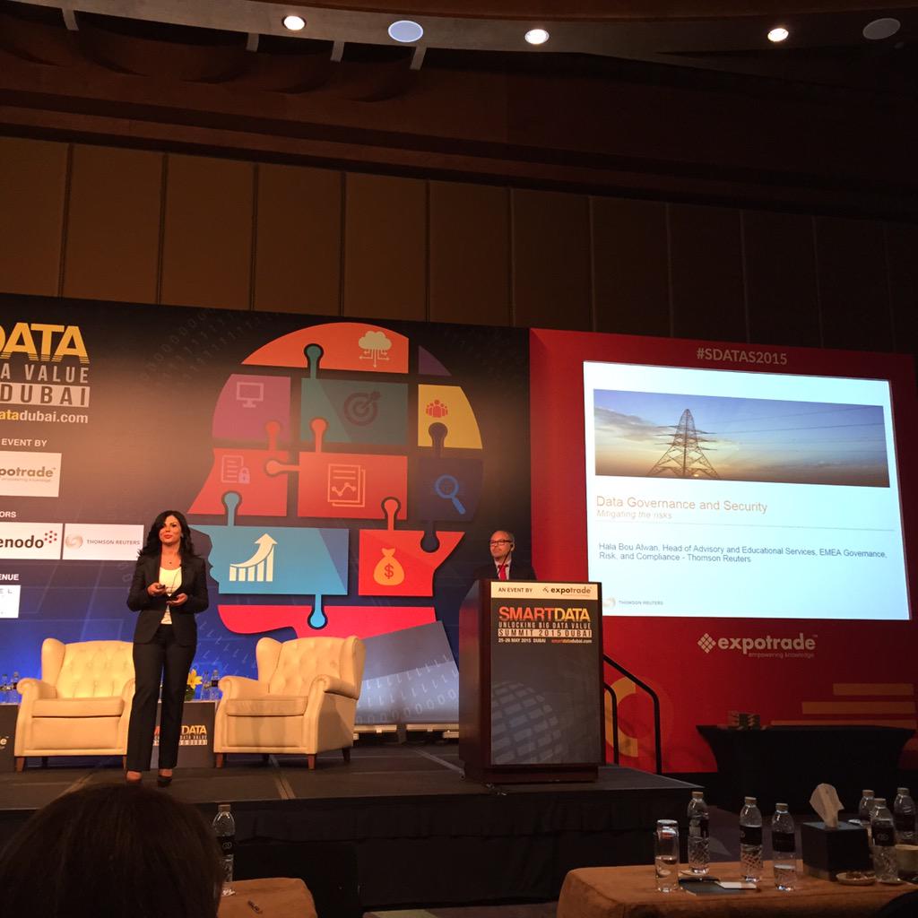 RaminOrujov's tweet photo. Data Governance and Security, Hala Bou Alwan - Head of Advisory & Educational Services, Thomson Reuters #SDATAS2015 http://t.co/Nc6el2Ly8i
