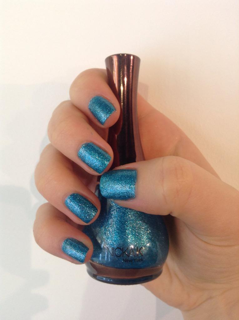 BeautyCrowd_CDF's tweet photo. We are crushing over this Nicka K blue glitter polish! What's your favourite shade? #nikak #nailpolish #glitter http://t.co/5OtVteHx3W