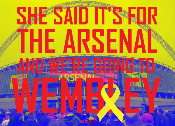 Wembley calling! Siap utk #FACupFinal? Sdh hapal chant 'She Wore' dan lainnya? Link -> bit.ly/1KwI2hp