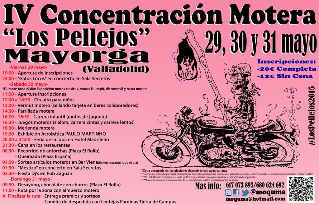 moquma's tweet photo. @motocuatro RT Este fin de semana ven a la IV CONCENTRACION MOTERA #LosPellejos2015 en Mayorga (Va) Te Esperamos http://t.co/lmSW5oSoyC