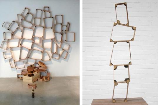 An organic modular wall shelving system could be a cool addition to your home #design #homedecor #interiordesign