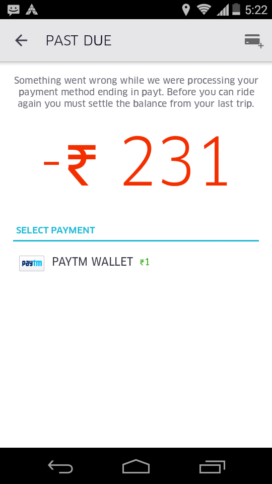 talkbibin's tweet image. @Uber_Kochi charged Rs0 for my last trip without a PC.Now need to pay Rs231(past due) for my next trip. WTH #uberbug