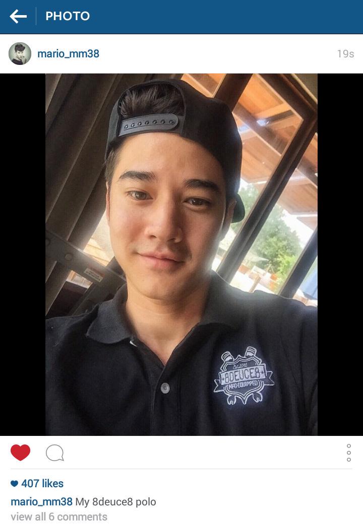 mario_fanclub's tweet photo. #MarioMaurer ig update with #8deuce8 T-Shirt พี่โอ้อัพไอจีค่ะ ใส่เสื้อสวยๆ ของ 8deuce8 ด้วยน้าาา #มาริโอ้ 25/05/15 http://t.co/iZlxfa5tuG