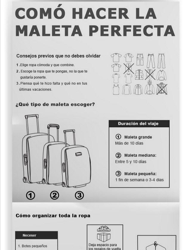 Destinia's tweet image. Manual instrucciones en nuestro #blog para hacer la #maletaperfecta en vacaciones #infografía destinia.com/www/r.php?remi…