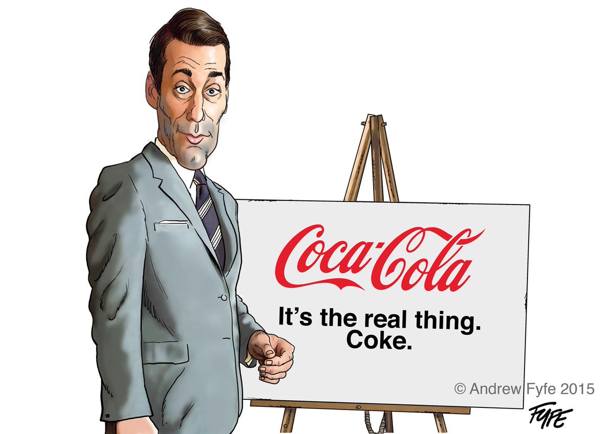 Fyfetoons's tweet photo. The  1971 #Coke campaign with @DonDraperSCP #MadMen @CocaCola #therealthing http://t.co/w7xKSv55Kb