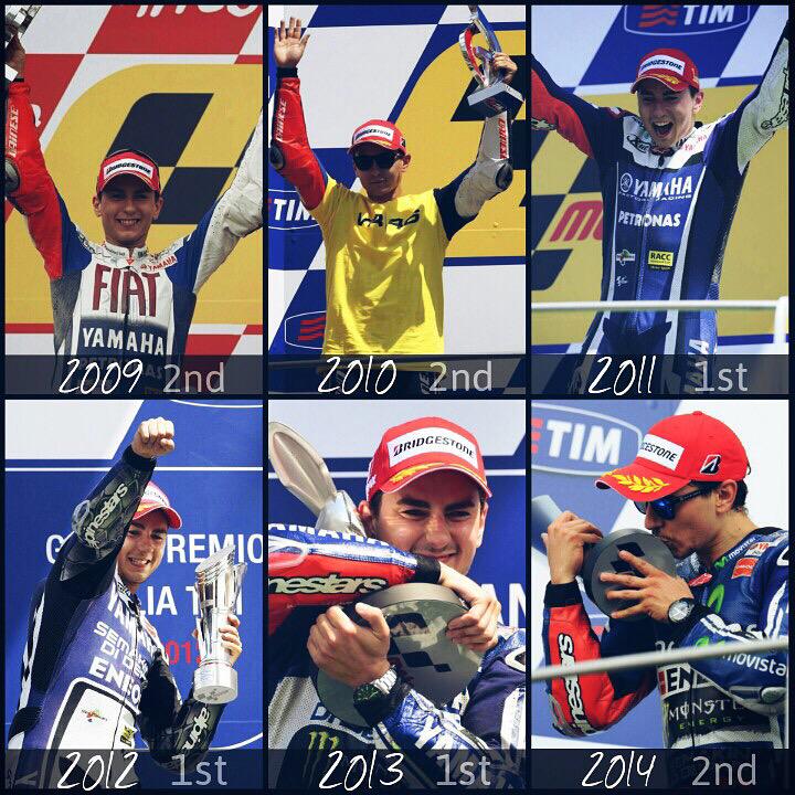 lorenzo99's tweet photo. Podio en Mugello los 6 últimos años! / 6 podiums the last 6 years in Mugello! @YamahaMotoGP http://t.co/7ABI9I2QXF