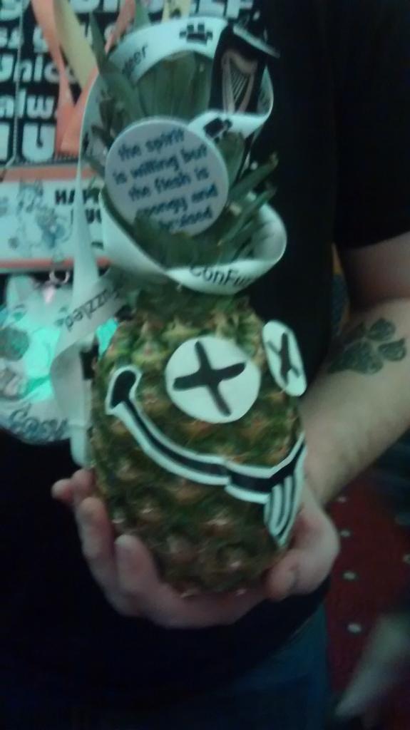 Mattyrogue's tweet photo. Oh Hi Dave. #CFz2015 #conopsshenanigans #furrypineapple http://t.co/AHQF69Q05l