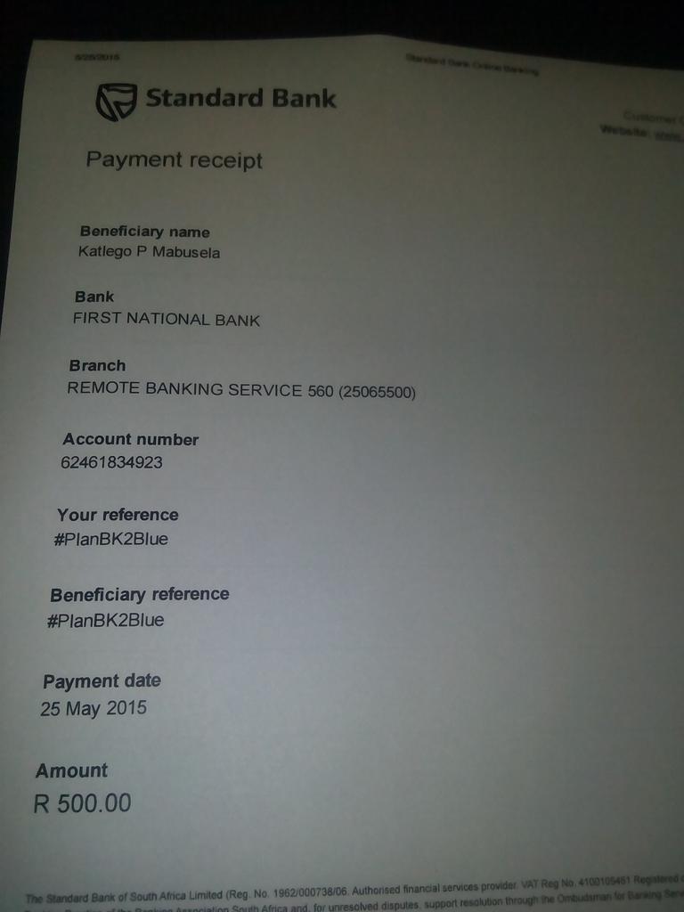 seomana_koketso's tweet photo. just cast my votes. Loyal to the royals.  #TeamRoyal #PlanBK2Blue #VoteAtFNB @bluembombo @Honneybrown @K_ToOzle http://t.co/cw7EKPNn43