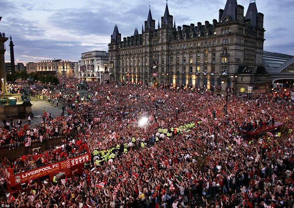 Image result for liverpool fans parade