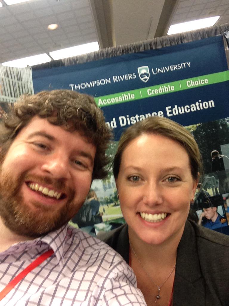 gryan81's tweet photo. FINALLY met someone from @myTRU in person!  I love this school and all the people I've contacted. Thank you #CICan15 http://t.co/CzKXS35OIw