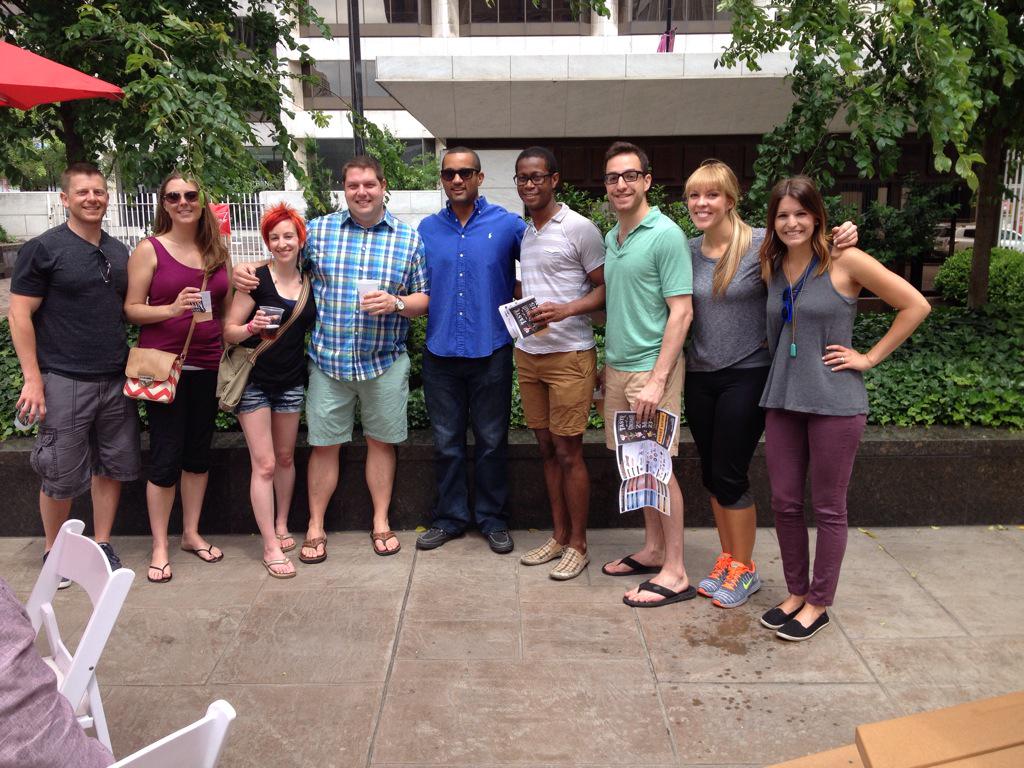 HYPECincinnati's tweet photo. Our HYPE Connections group getting VIP access at #TasteofCincinnati @CincyChamber @julesdance http://t.co/NdUXYAqaDh