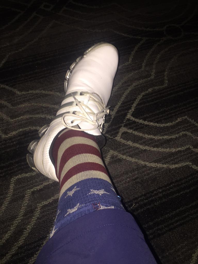 Sock game is on point today for the <a href="/FoldsofHonor/">Folds of Honor</a> golf tournament
