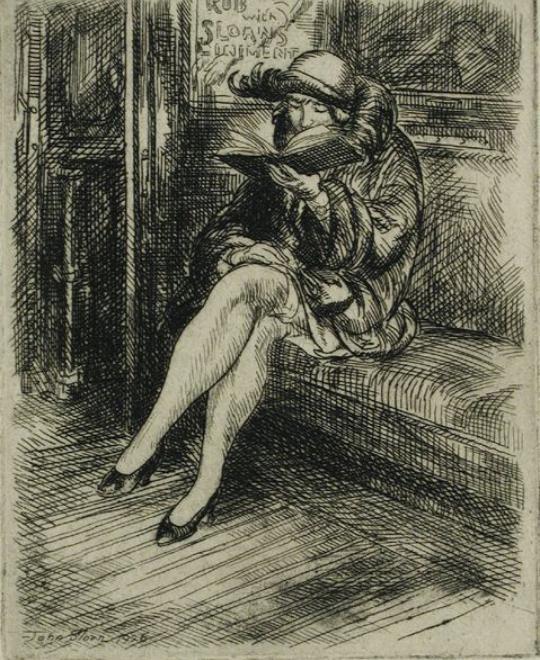 MonoklEdebiyat's tweet photo. Metroda okumak, John French Sloan, 1926. #EdebiResim http://t.co/6wVFMPxBJs