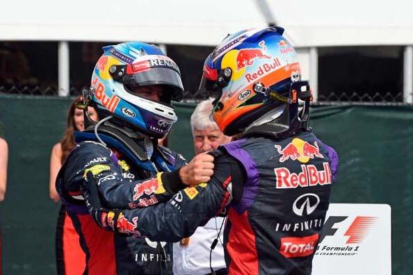 andersonlaura12's tweet photo. Sebastian Vettel & Daniel Ricciardo #Canada2014 #F1 http://t.co/ti8ncMD5Tx