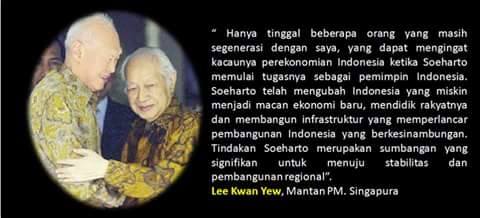 Kata Lee Kwan Yew tentang Pak Harto --- Susanto Ronoyudho
