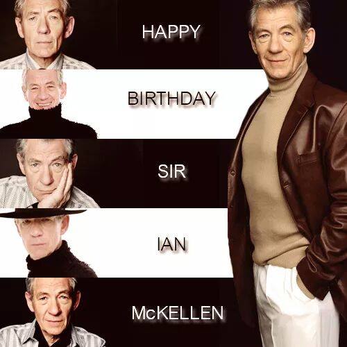 Happy Birthday Ian McKellen! Hoy nuestro querido actor que encarna a Gandalf enel Hobbit yen El Señor de los Anillos. 