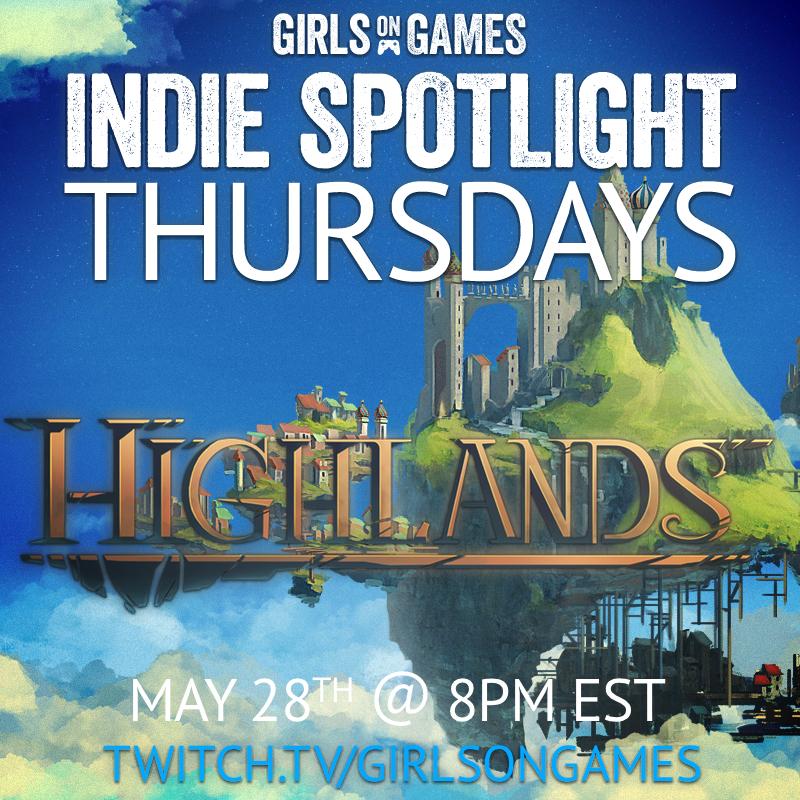 TheGirlsOnGames's tweet photo. This week's Indie Spotlight will feature @FifthElemen7 playing @BurritoStudio's turn-based strategy game Highlands! http://t.co/QymoPcXUZY
