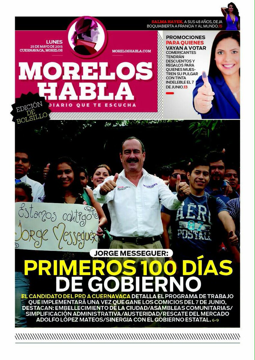 jorgemesseguer's tweet photo. Les comparto la portada de la edición de bolsillo de @MorelosHabla ahí detallo cómo recuperaremos juntos Cuernavaca http://t.co/4y19wr5soK