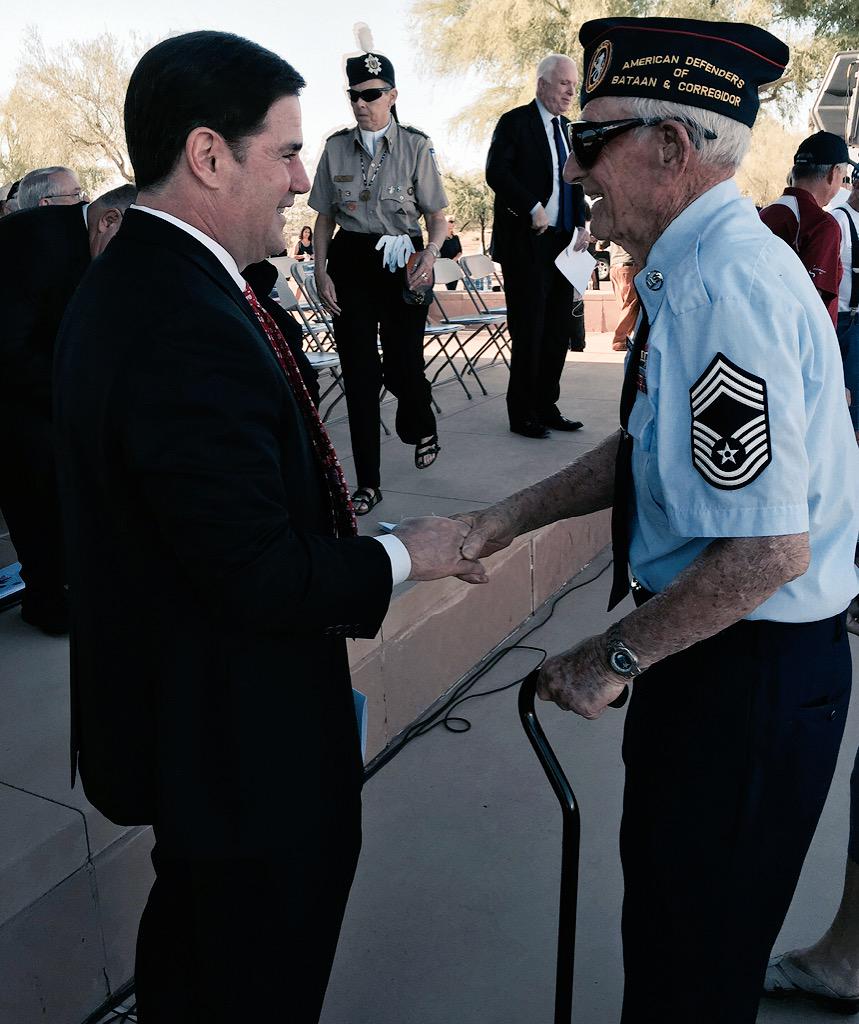 DougDucey's tweet photo. Attending the AZ National Memorial Cemetery Memorial Day Service. We're eternally grateful for these heroes. http://t.co/cGY5beopeL