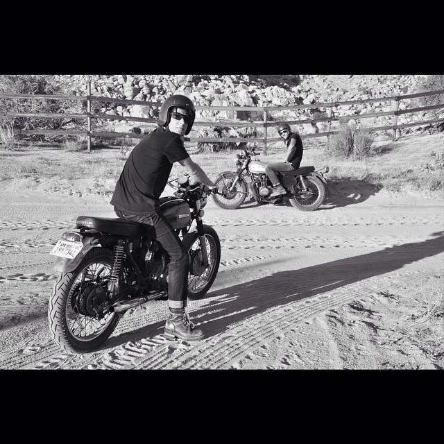 Davie Dennis and Christopher Thorn getting their kicks in Joshua tree.