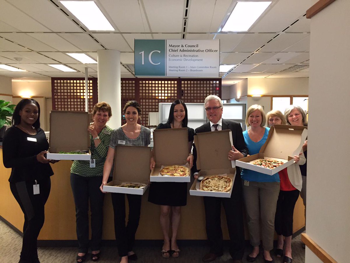 Wow - City Hall just got Pie-bombed!!  Thank you to <a href="/PIEPickering/">PIE Pickering</a> for surprising us with all of these delicious pies!