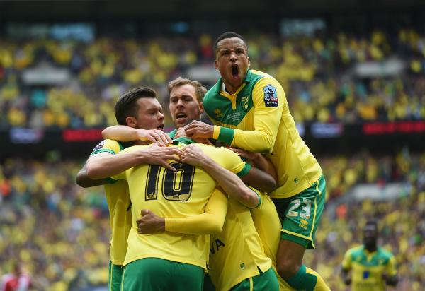 premierleague's tweet image. WELCOME BACK @NorwichCityFC secured an instant return to the #BPL by beating @Boro in the @SkyBetChamp #PlayOffFinal