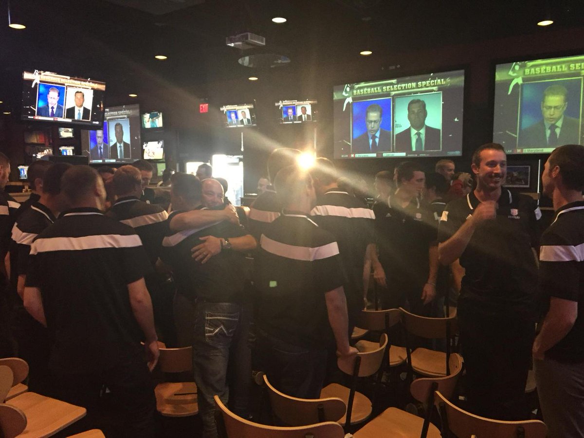 CoachJMaurer's tweet photo. We're dancin' baby!!! So proud!!! Congrats to @BradleyBaseball on your tourney berth. #BracketBound http://t.co/zcDKiI4Orr