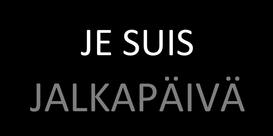 kormis's tweet photo. Je suis Jalkapäivä #nytliite #jalkapäivä #punttisali http://t.co/9VGDu1jDFa