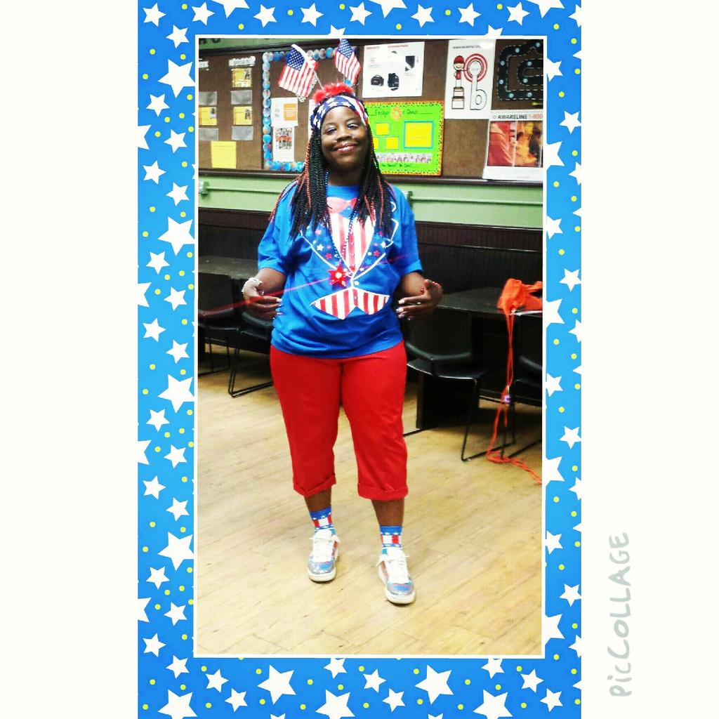Erica 's observing Memorial Day. Remembering our country's armed forces.