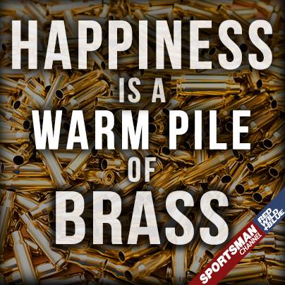 SPORTSMANchnl's tweet photo. Happiness is a warm pile of brass #2A #Gunversation http://t.co/dlQUF5unx9