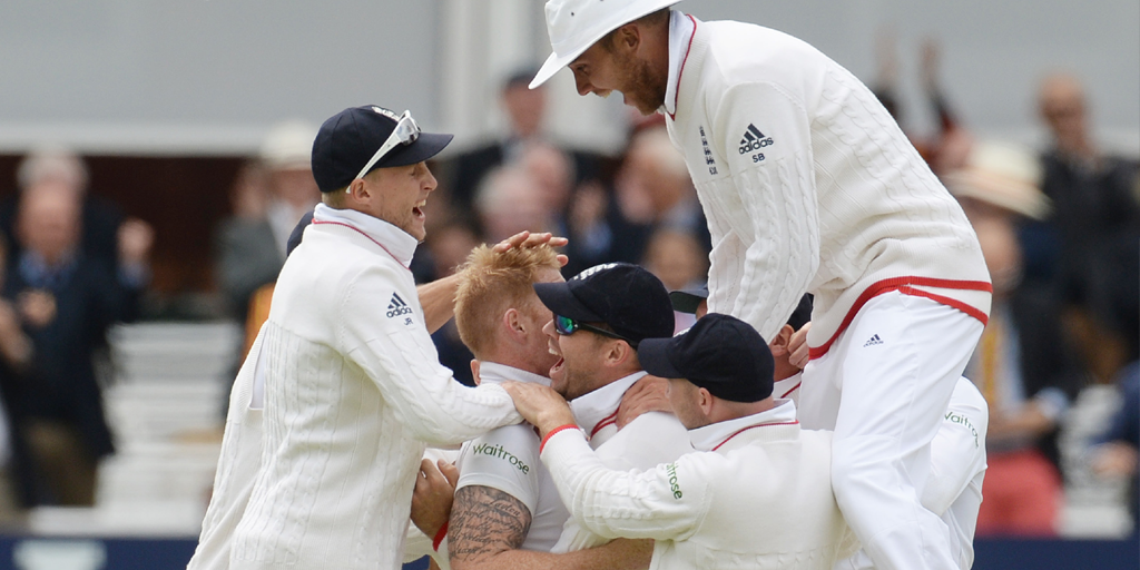 BBCSport's tweet photo. It's all over at Lords &amp; England have pulled off what looked like an unlikely victory 

http://t.co/fCacgpv6cY http://t.co/kyQ6ayPYyw