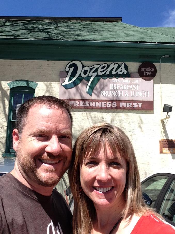 RyanRowlette's tweet image. 12 years today with this amazing woman as my wife calls for a breakfast at Dozens. So grateful for the life we have.