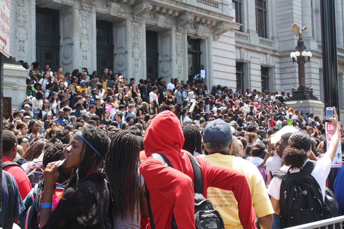 NancyOsborne180's tweet photo. http://t.co/VUwdEpltlc @NewarkStudents march against state control @BadassTeachersA #ournewark #NPSWALKOUT2015 http://t.co/tPSX7AKRtC
