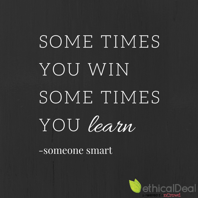 #MotivationMonday 
Now get out there and #win or #learn, friends!