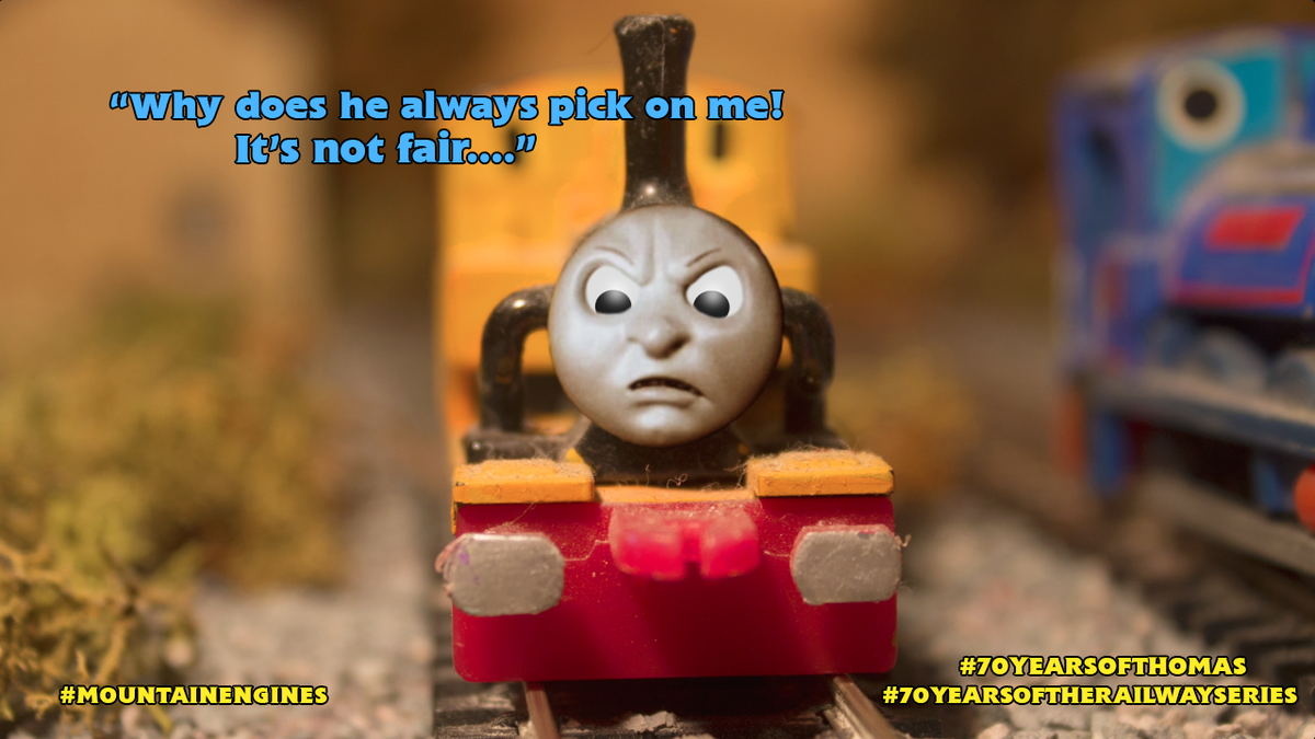 AardmanMike's tweet photo. In pure Britt Allcroft / series 4 style, my adaptation of 'Bad Look Out' is underway once again for #70yearsofThomas http://t.co/WHMfyMOmrG