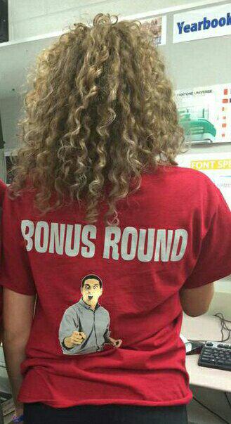 JacobAClifford's tweet photo. These shirts that students made are awesome! I wonder if they come in blue long-sleeved button-down. #APecon http://t.co/NU35yD7oDK