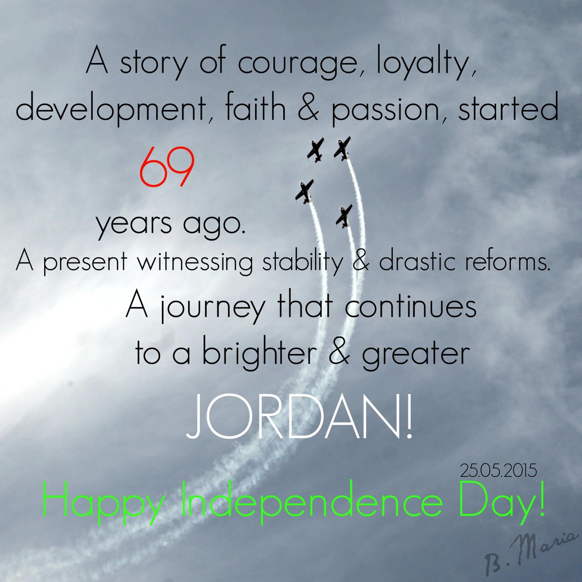 Maria92barakat's tweet photo. #May25Jo #Independence69 #LoveJo 
#حب_الأردن #عيد_الاستقلال_69 #علمنا_بالعلالي http://t.co/xVZZSsn4p0