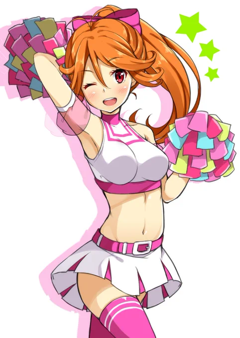 おーっす!ウスタだよー!また×4ナナシスのスミレちゃん描いたよ。今度は777☆チアのヤツ。 