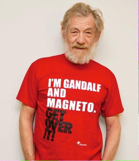 Lol dope shirt  Happy 76th Birthday to Sir Ian Mckellen! 