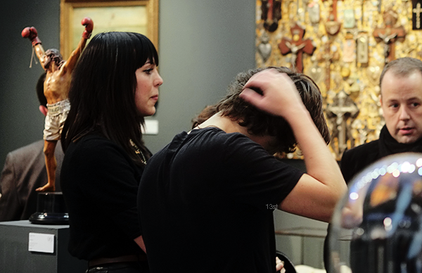 13styls's tweet photo. Harry Styles at the private viewing at ART13 in Olympia Grand Hall. http://t.co/o3G8d7EnIS