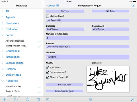 HanDBase's tweet photo. #paperless #forms allow for #simple #workflow
#edtech #HanDBase #data #databases 
http://t.co/oc40N3oEir http://t.co/TZOtg4HNG7