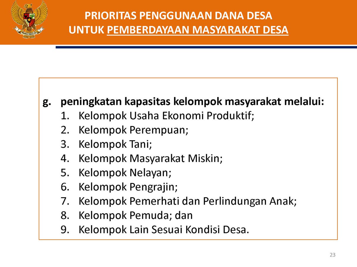 Prioritas Penggunaan Dana Desa