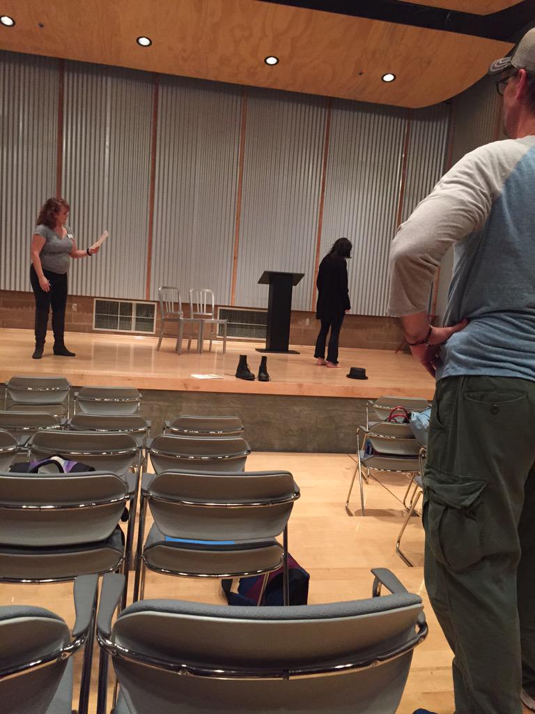 CandiceMClasby's tweet photo. @DirectorsLabW #dirlabw #directorslife #DirectorsChair #observing #waitingforgodot Watching the #Process http://t.co/FhAED8rOUf