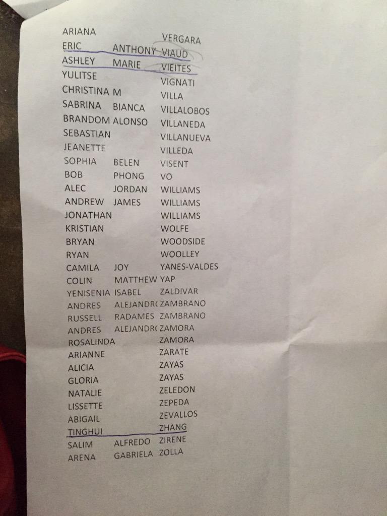 fvshclassof2015's tweet photo. PLS COME TOMORROW AFTERSCHOOL. ESPECIALLY IF UR NAME IS UNDERLINED/CIRCLED. We want to get ur names right! http://t.co/ibyPyWC8jI