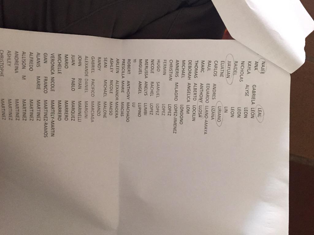 fvshclassof2015's tweet photo. PLS COME TOMORROW AFTERSCHOOL ESPECIALLY IF UR NAME IS UNDERLINED/CIRCLED. We want to get ur names right! http://t.co/qPKYRrTu7t