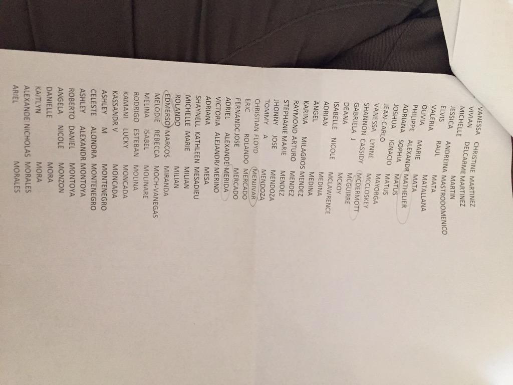 fvshclassof2015's tweet photo. PLS COME TOMORROW AFTERSCHOOL. ESPECIALLY IF UR NAME IS UNDERLINED/CIRCLED. We want to get ur names right! http://t.co/7VvPJpCjzo