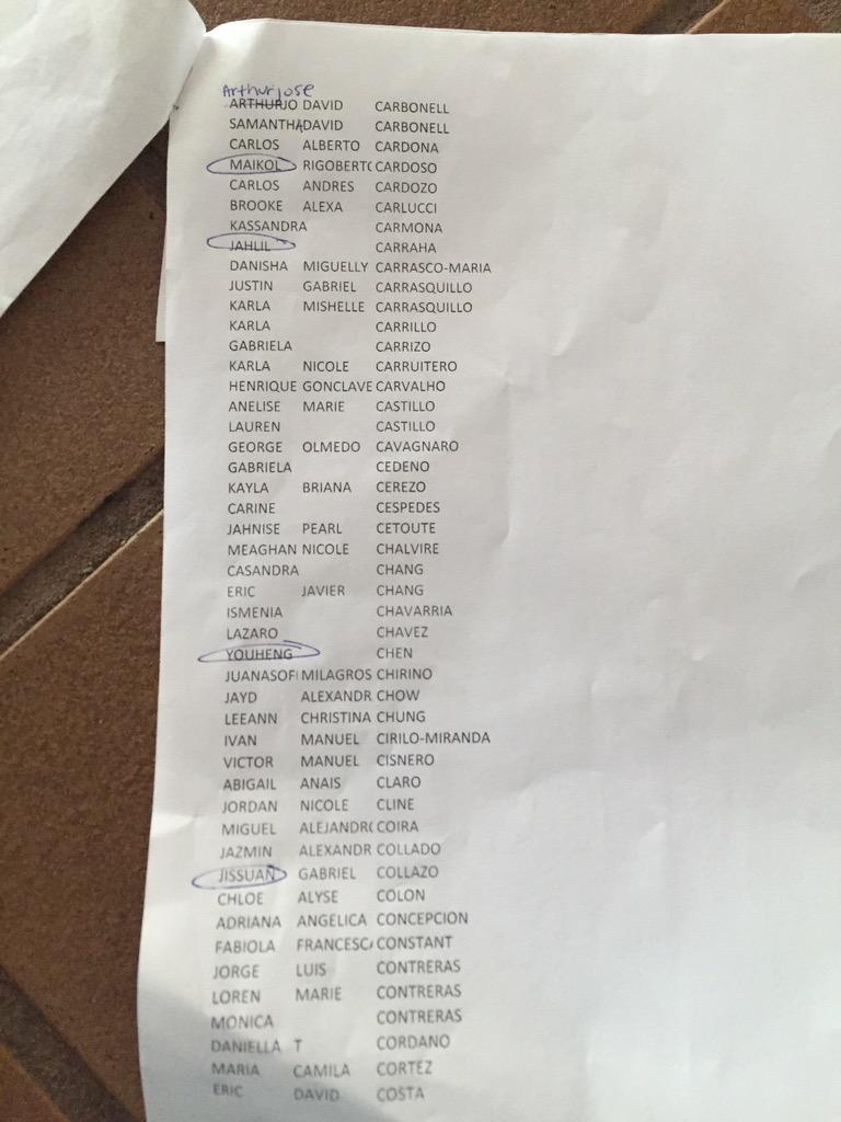 fvshclassof2015's tweet photo. PLS COME TOMORROW AFTERSCHOOL. ESPECIALLY IF UR NAME IS UNDERLINED/CIRCLED. We want to get ur names right! http://t.co/7VvPJpCjzo