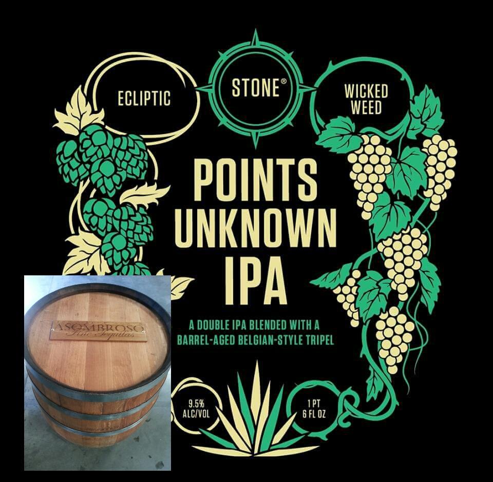 AsomTequila's tweet photo. Go try @StoneBrewingCo new IPA barreled in @AsomTequila barrels! @georgelopez #innovation #barrelaged #StoneCollab http://t.co/Q9zogmlzC2